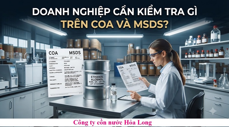 Cồn Ethanol Đạt COA, MSDS – Giải Pháp Nguyên Liệu Minh Bạch Cho Doanh Nghiệp